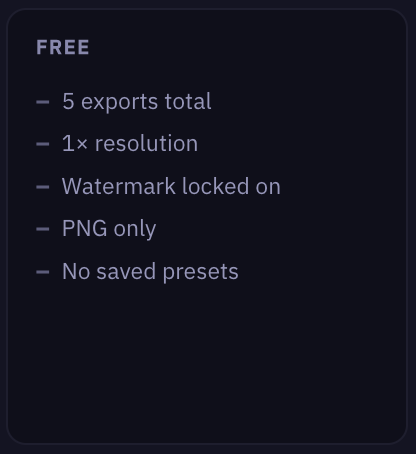 Free tier