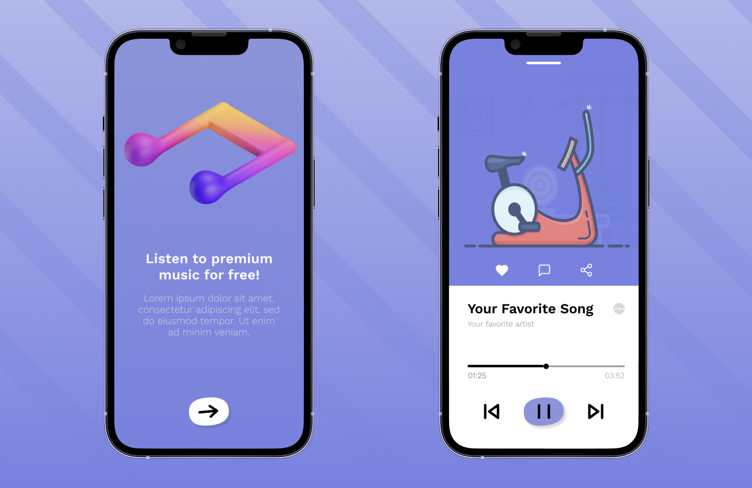 Purple Music App UI UX Design